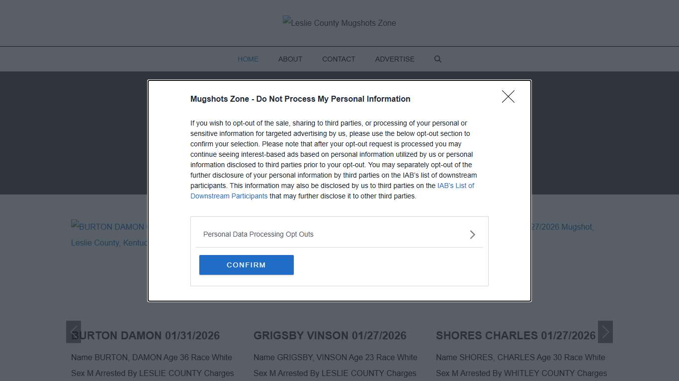 Leslie County Mugshots Zone